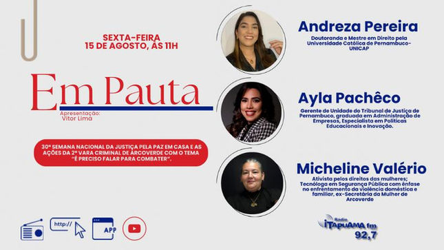 Em Pauta com Vitor Lima - AO VIVO - (15/08/2025)